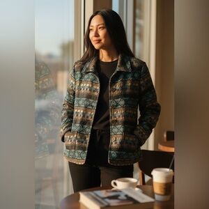 Koret‎ Vintage Embroidered Textured Blazer